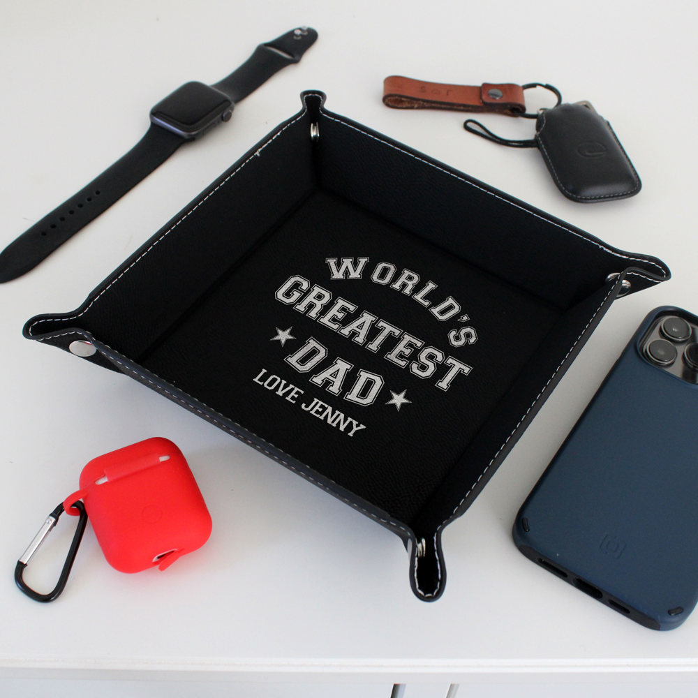 Personalized Leather Tray Tray