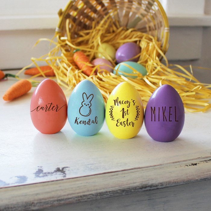 Personalized Wood Easter Eggs