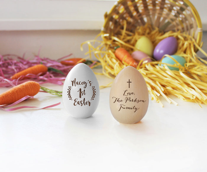 Personalized Wood Easter Eggs