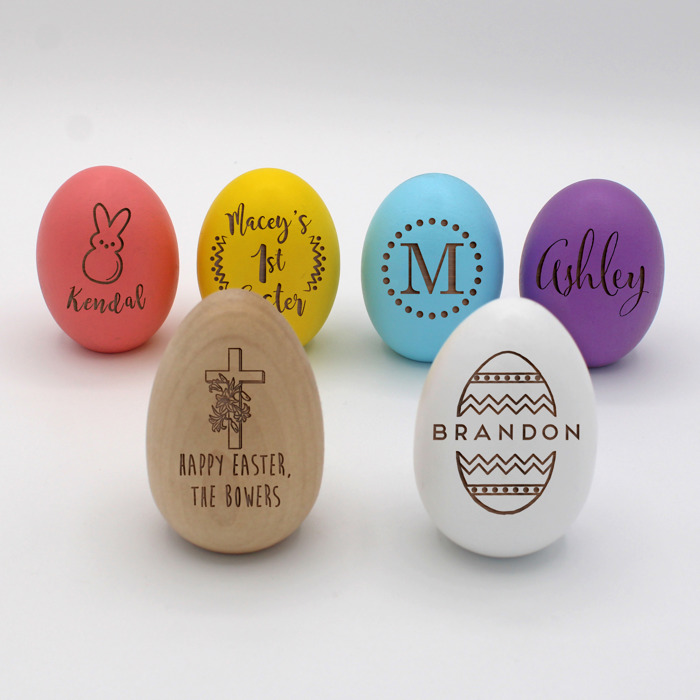 Personalized Wood Easter Eggs