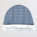 Blue Personalized Full Print Baby Beanie