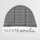 Gray Personalized Full Print Baby Beanie