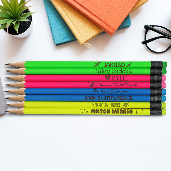 Personalized Neone Pencils | Set of 8