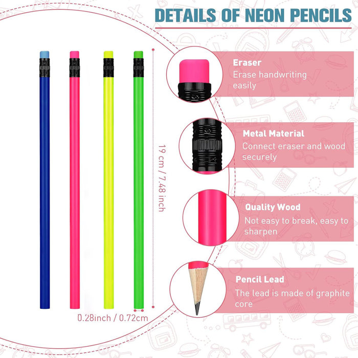 Personalized Neone Pencils | Set of 8