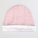 Pink Personalized Full Print Baby Beanie