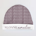 Pale Purple Personalized Full Print Baby Beanie