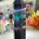  Rainbow Fluorite Healing Crystal Wands Obelisk Reiki Tower Point Home Decoration