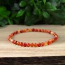  Natural Carnelian AA+ Grade Bracelet, 4mm Crystal Beads Stretch Bracelet for Stacking