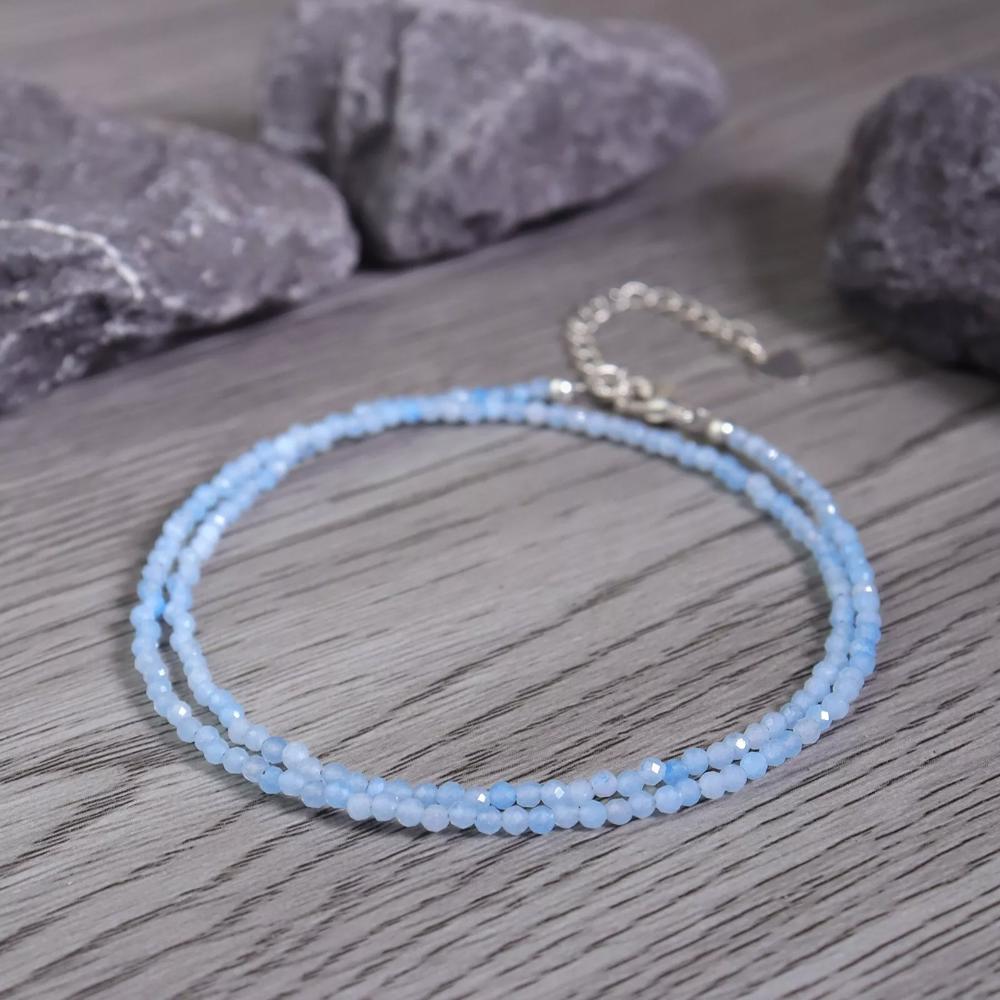 Natural Gemstone Dainty Minimalist Crystal Layering Stacking Choker Necklaces Delicate