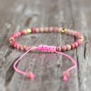  Natural Rhodonite Stone Dainty Bracelet