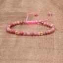  Natural Rhodonite Stone Dainty Bracelet