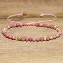  Natural Rhodonite Stone Dainty Bracelet