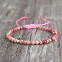  Natural Rhodonite Stone Dainty Bracelet