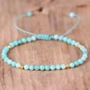  Natural Amazonite Stone Dainty Bracelet