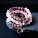  108 Mala Beads Prayer Rose Quartz Healing Meditation Yoga Bracelet Necklace Gift