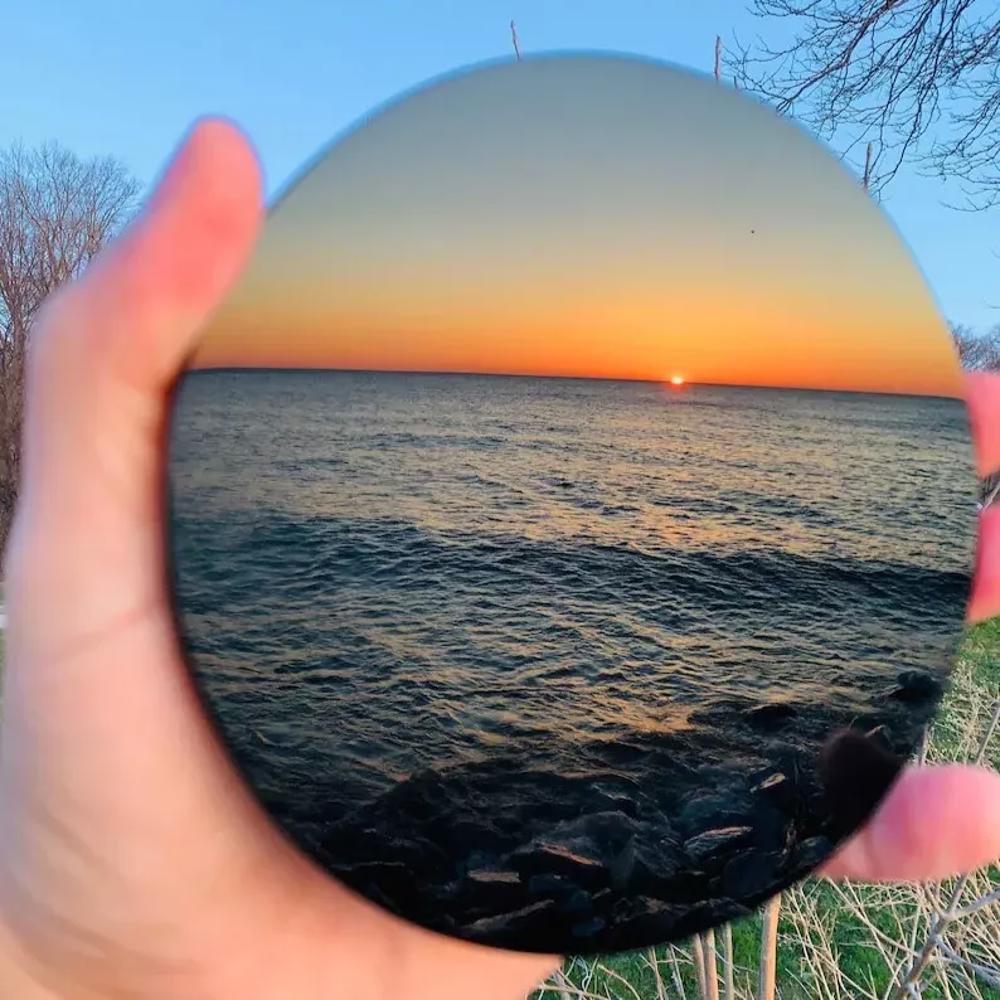 Natural Black Obsidian Mirror Scrying Plate Crystal Wafer Home Decor Healing Collector Includes Stand