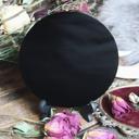  Natural Black Obsidian Mirror Scrying Plate Crystal Wafer Home Decor Healing Collector Includes Stand