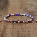  Natural Sea Sediment Jasper Stone Bracelet Gemstone Dainty Bracelet Handmade