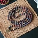  108 Mala Natural Matte Picasso Jasper Healing Meditation Bracelet Necklace Gift