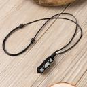  Natural Obsidian Crystal Hexagon Point Wrapped Pendant Necklace (1 PIECE)