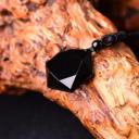  Natural Stone Black Obsidian Healing Crystal Pendant Necklace