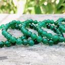  5 Pcs Natural Emerald 8mm  Crystal Healing Stretch Bracelet