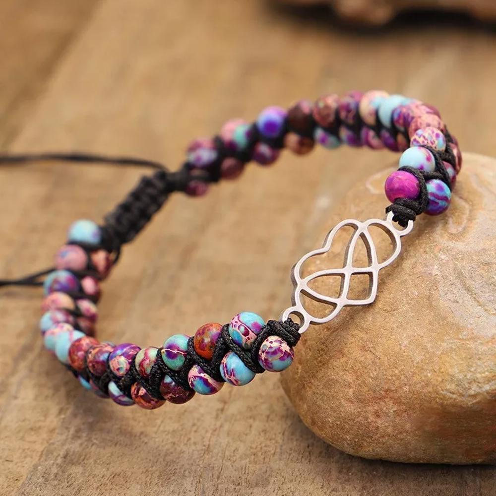 Natural Sea Sediment Handmade Healing Reiki Meditation Women Girls Bracelet Gift