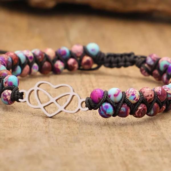 Natural Sea Sediment Handmade Healing Reiki Meditation Women Girls Bracelet Gift