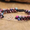  Natural Sea Sediment Handmade Healing Reiki Meditation Women Girls Bracelet Gift