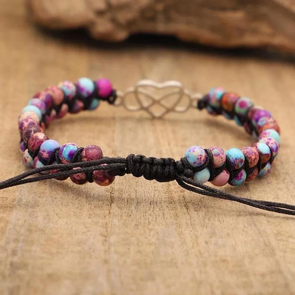 Natural Sea Sediment Handmade Healing Reiki Meditation Women Girls Bracelet Gift