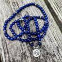  108 Mala Beads Prayer Lapis Lazuli Necklace Multi Strands Healing Yoga Bracelet