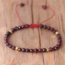  Natural Garnet Stone Braided Bracelet