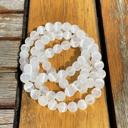  4PCS Genuine Selenite 8m Beads Healing Balance Reiki Stretch Women Bracelet Gifts