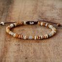  Natural Picture Jasper 4mm Round Beads Handmade Women Healing Bracelet Gift