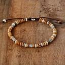  Natural Picture Jasper 4mm Round Beads Handmade Women Healing Bracelet Gift