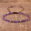  Natural Crystal Amethyst Small Dainty Beads Healing Protection Women Bracelet