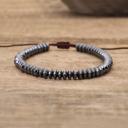  Natural Hematite Round Beads Healing Crystal Chakra Dainty Minimalist Bracelet