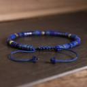  Women Blue Friendship Bracelet  Delicate Lapis Lazuli Natural Gemstone Dainty Bracelet Minimalist Gift