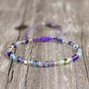  Delicate Natural Gemstone Fluorite Dainty Crystal Bracelet Minimalist Gift