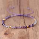  Delicate Natural Gemstone Fluorite Dainty Crystal Bracelet Minimalist Gift