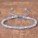  Minimalist Dainty Aquamarine Stone Healing Bracelet Delicate Layering Bracelet