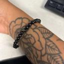  Natural Black Tourmaline Obsidian Onyx Beads Healing Triple Protection Bracelet