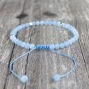  Delicate Aquamarine Dainty Healing Crystal Bracelet Minimalist March Birthstone Gift