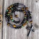  men's Hematite Cross Pendant Necklace