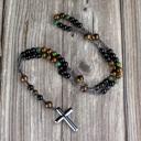  men's Hematite Cross Pendant Necklace