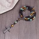  men's Hematite Cross Pendant Necklace