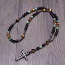  men's Hematite Cross Pendant Necklace