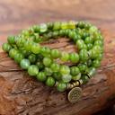  Green Jade 108 Mala Beads Prayer Necklace Healing Meditation Reiki Yoga Bracelet