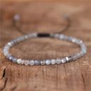  Natural Stone Labradorite Healing Crystal Dainty Bracelet