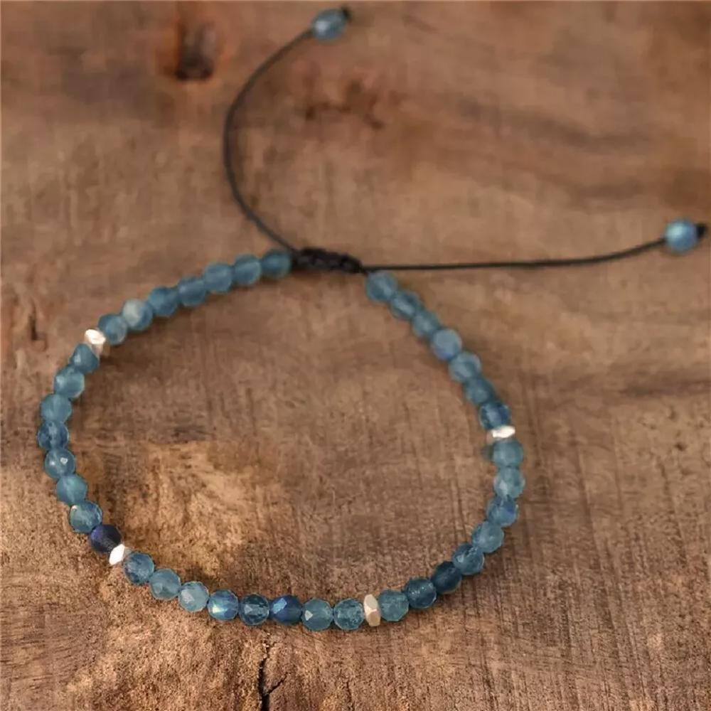 Delicate Natural Apatite Stone Dainty Healing Bracelet Minimalist